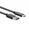 Кабел USB 3.1 Micro Type C USB 3.0 AM Black VCOM CU401-1m